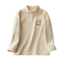 Children's Velvet Padded Bottoming Shirt New Arrival Children's Half Turtleneck Heattech Fall and Winter Baby's Top Boys and Girls Long Sleeve T-shirt